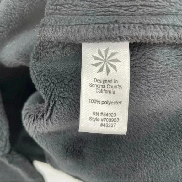 Athleta Women's Long Sherpa Minka Coat XS Black Fleece Zipper Closure Pockets - Picture 13 of 16